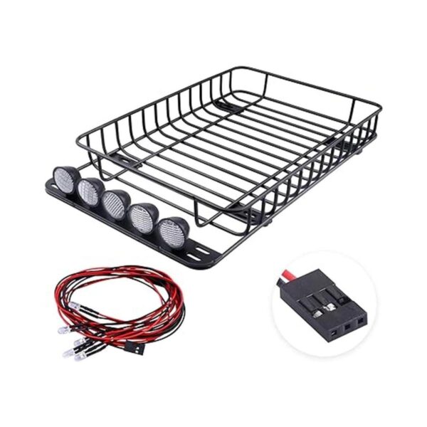 Juego de portaequipajes de metal para coche con luces LED_3