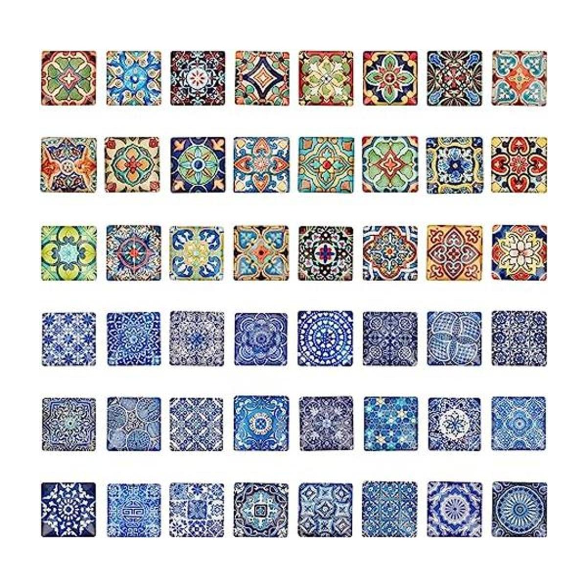 PH PandaHall Cabujones cuadrados de mosaico de 1 pulgada