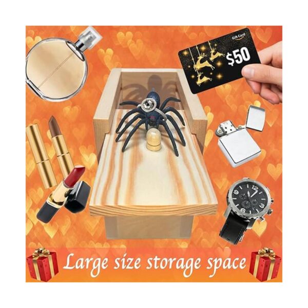 Jishi Caja de broma de araña regalo divertido de broma