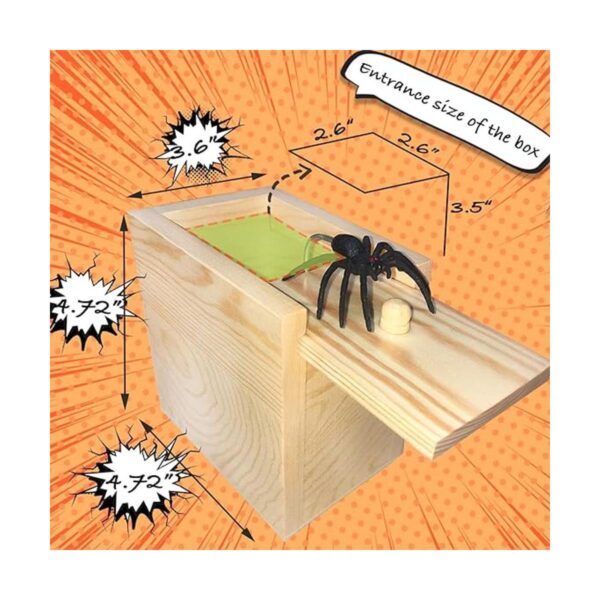 Jishi Caja de broma de araña regalo divertido de broma