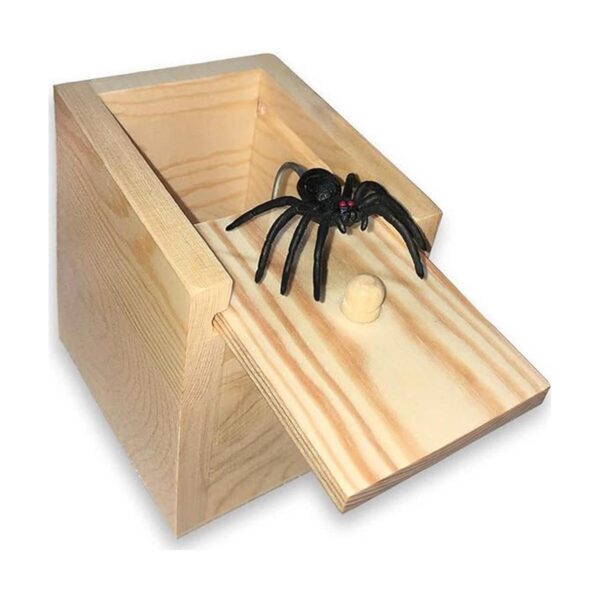 Jishi Caja de broma de araña regalo divertido de broma