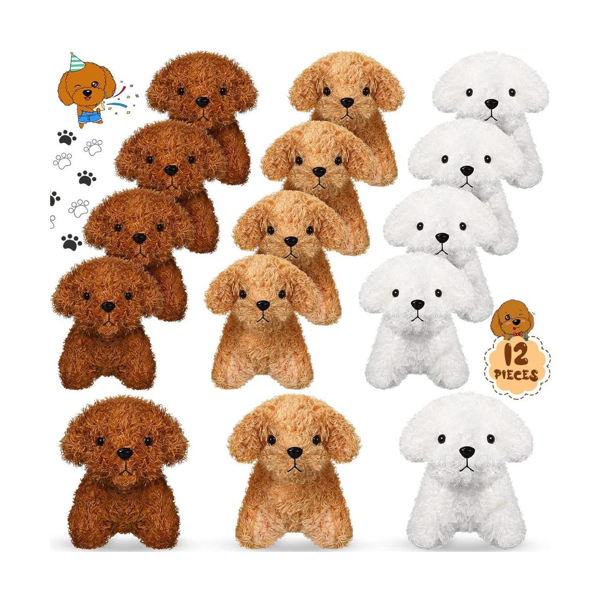 Juego de 12 juguetes de peluche pequeños de 5 pulgadas