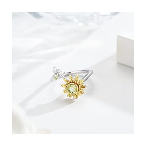Anillos para ansiedad para mujer anillo giratorio de_2