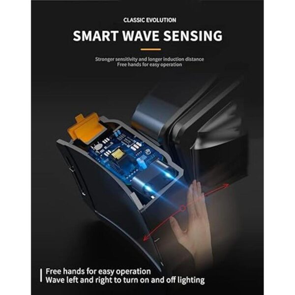 Linterna frontal recargable con sensor de movimiento USB_3