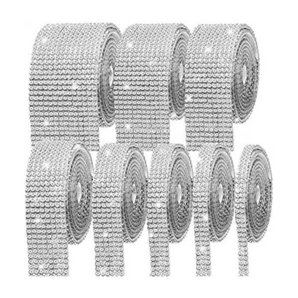 Cinta de cristal con diamantes de imitación 8 rollos de 8