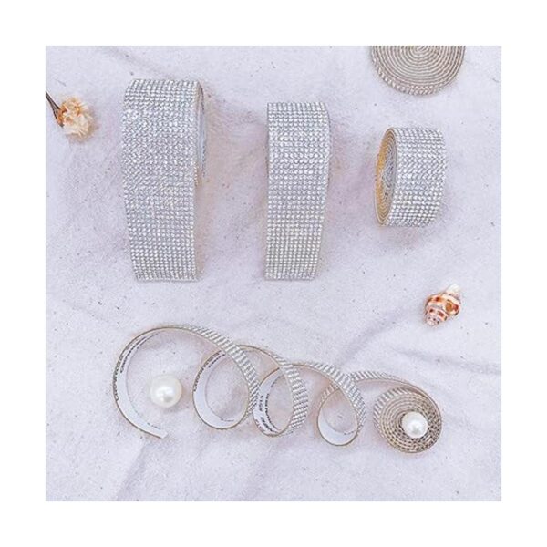 Cinta de cristal con diamantes de imitación 8 rollos de 8