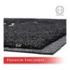 Mamas Mats Felpudo negro de 30 x 17.5 pulgadas ideal