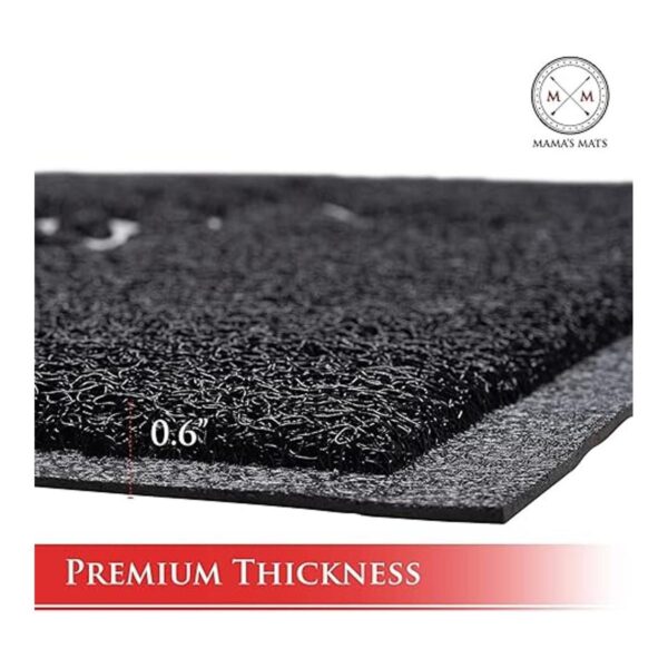 Mamas Mats Felpudo negro de 30 x 17.5 pulgadas ideal