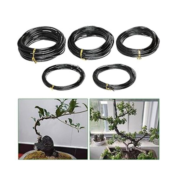 CertBuy 5 rollos de alambre de bonsái de 5 tamaños 0.039_4