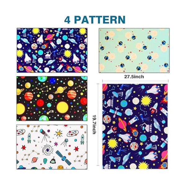Papel de regalo para el espacio exterior de cumpleaños_3