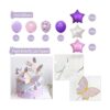 Decoraciones de cumpleaños rosas y moradas suministros de_6