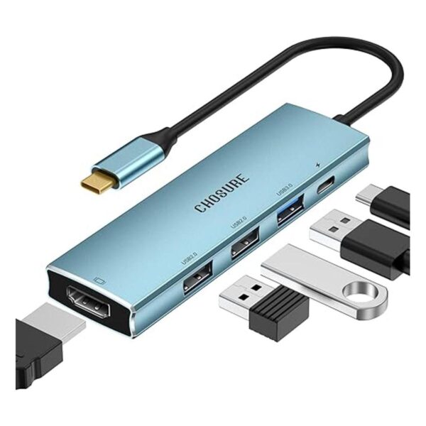 Hub USB C 5 en 1 divisor USB C Thunderbolt 3 Hub a 4K_1