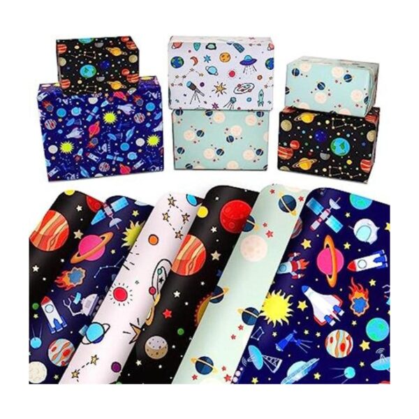 Papel de regalo para el espacio exterior de cumpleaños_1