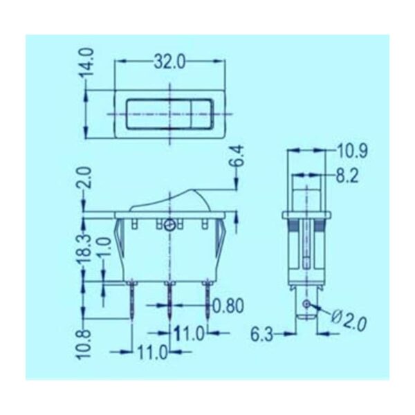 Interruptor basculante para chimeneas eléctricas FMI Desa_2