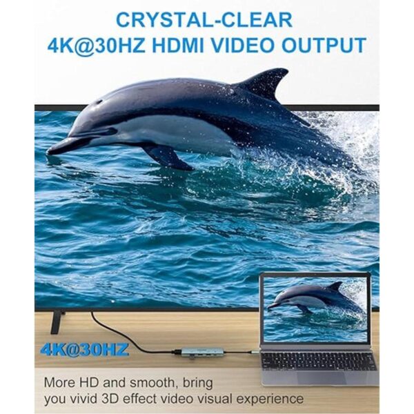 Hub USB C 5 en 1 divisor USB C Thunderbolt 3 Hub a 4K_3