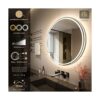 KWW Espejo de tocador de baño redondo grande y moderno de