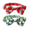 Collar de perro de Navidad con corbatín paquete de 2