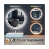 KWW Espejo de tocador de baño redondo grande y moderno de