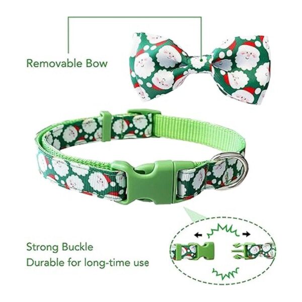 Collar de perro de Navidad con corbatín paquete de 2