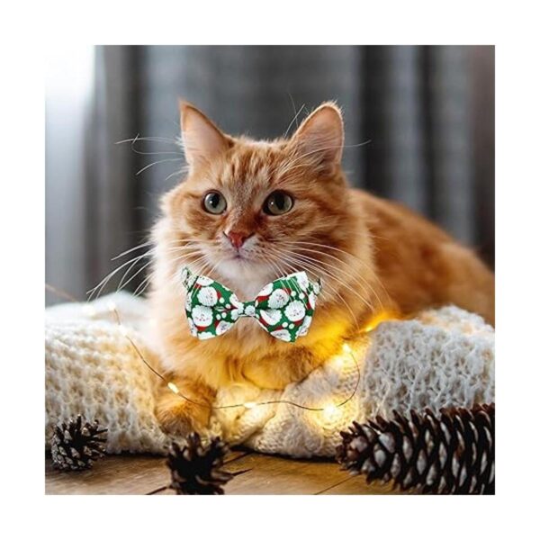 Collar de perro de Navidad con corbatín paquete de 2
