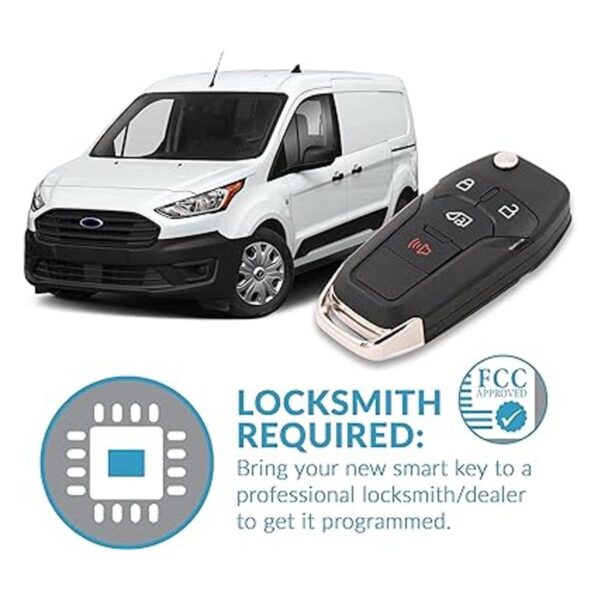 Keyless2Go Repuesto para llave giratoria de 4 botones para_5