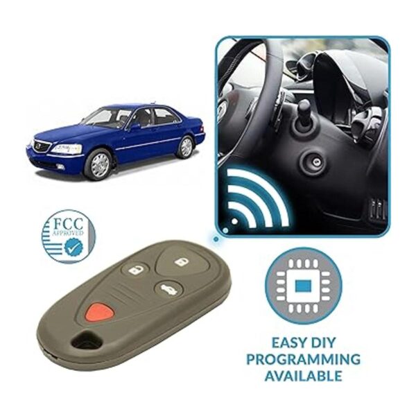 Keyless2Go Repuesto para llave remota de 4 botones Acura_5