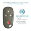 Keyless2Go Repuesto para llave remota de 4 botones Acura_4