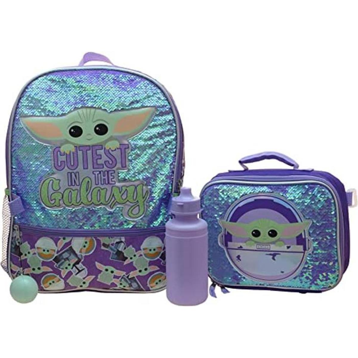 Disneys Mandalorian Baby Yoda Juego de mochila de 4