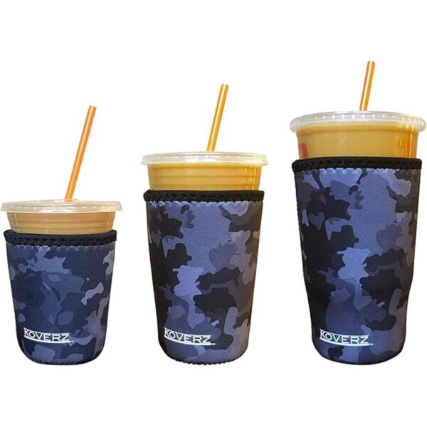 Koverz 3Pack Iced Coffee Sleeve SET OF 3 Black Camo_1