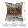 Juego de 2 fundas de almohada de leopardo marrón de 18 x