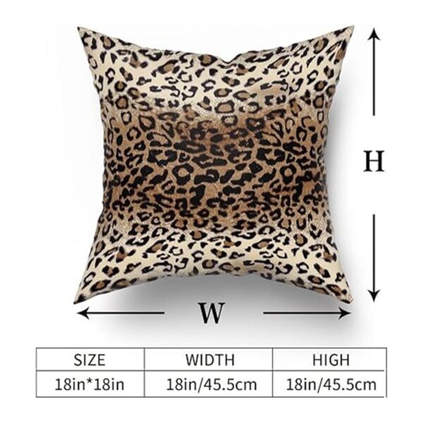 Juego de 2 fundas de almohada de leopardo marrón de 18 x