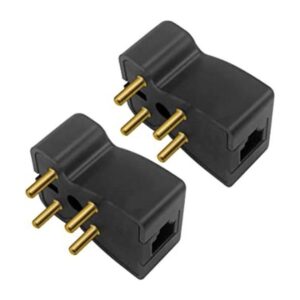 NECABLES Adaptador de teléfono de 4 clavijas macho a RJ11_1