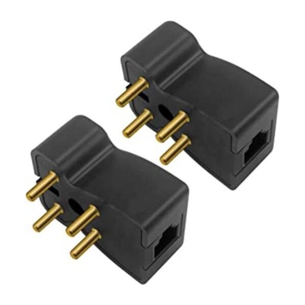 NECABLES Adaptador de teléfono de 4 clavijas macho a RJ11_1