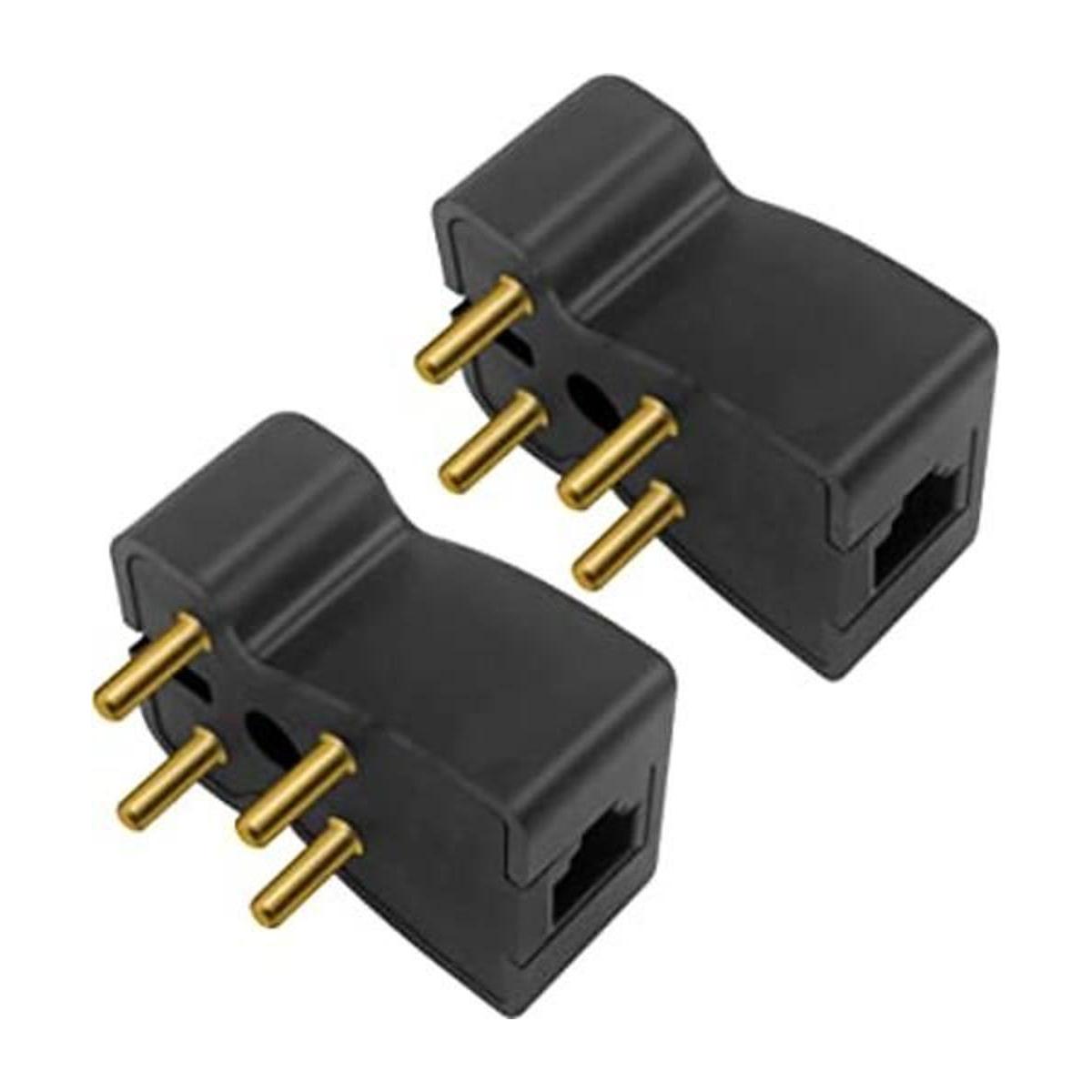 NECABLES Adaptador de teléfono de 4 clavijas macho a RJ11