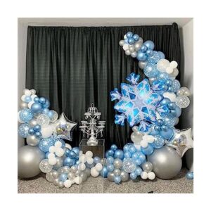 Juego de 118 globos de copo de nieve con arco de guirnalda