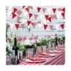Decoración de fiesta roja de 32 pies diseño a cuadros