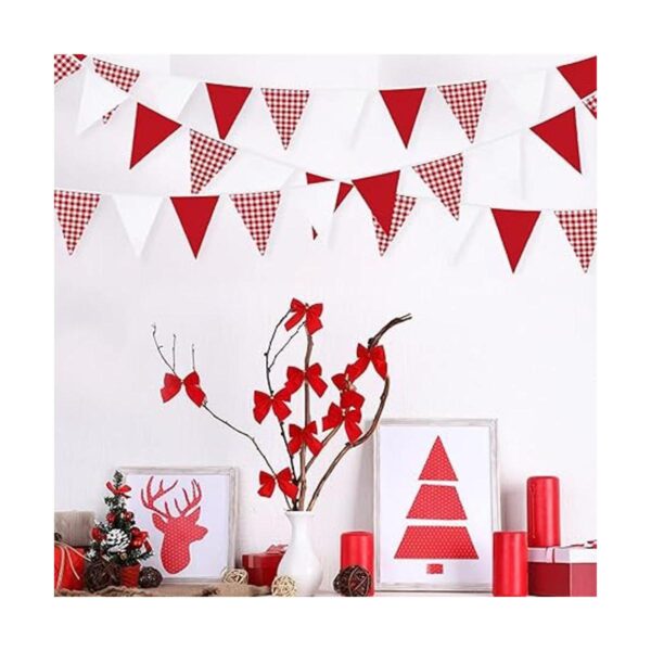 Decoración de fiesta roja de 32 pies diseño a cuadros