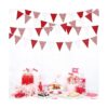 Decoración de fiesta roja de 32 pies diseño a cuadros