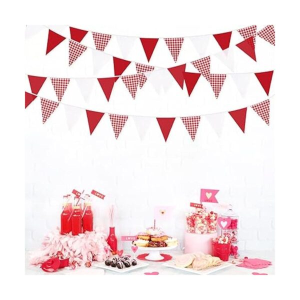Decoración de fiesta roja de 32 pies diseño a cuadros