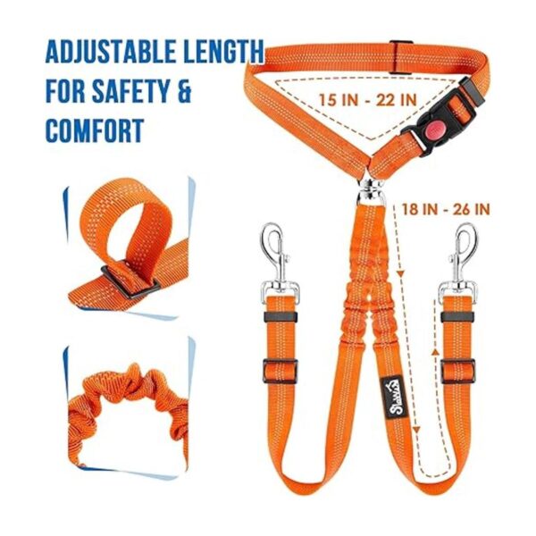 Lukovee Cinturón de seguridad doble para perro nuevo_6