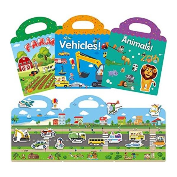 Juguetes adhesivos reutilizables para niñas de 2 3 4 y 5