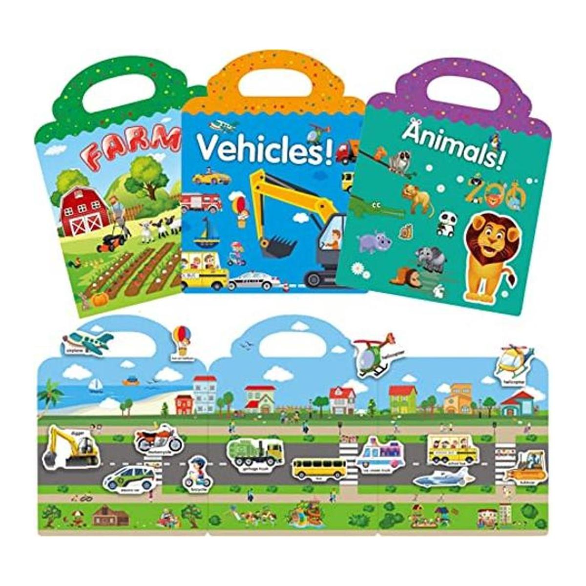 Juguetes adhesivos reutilizables para niñas de 2 3 4 y 5