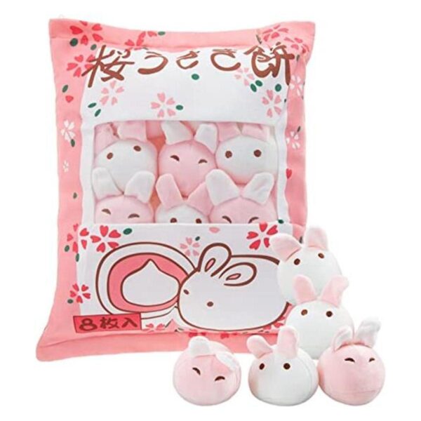 Linda almohada de felpa kawaii extraíble de animales de