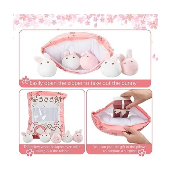Linda almohada de felpa kawaii extraíble de animales de