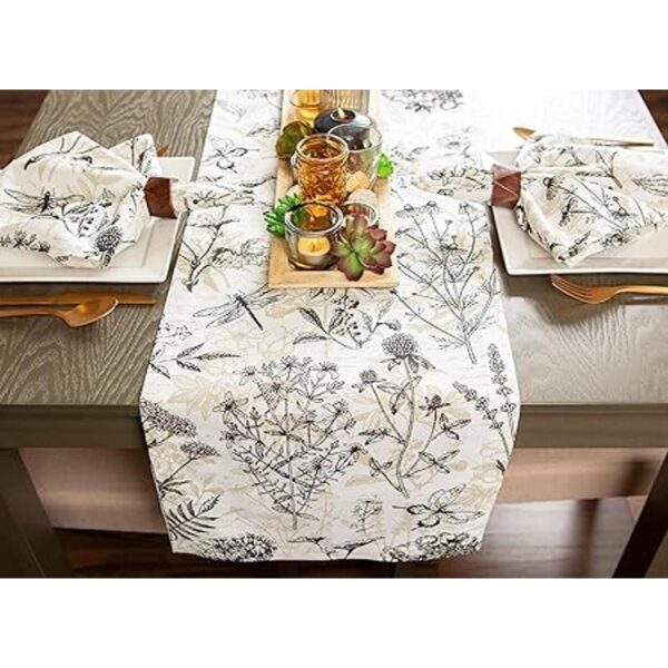 DII Colección de mesa con estampado botánico camino de_6