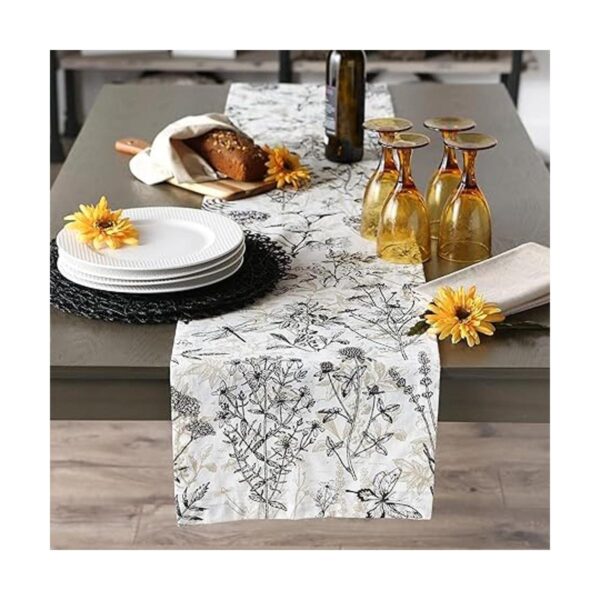 DII Colección de mesa con estampado botánico camino de_3