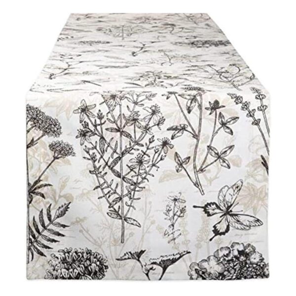 DII Colección de mesa con estampado botánico camino de_1