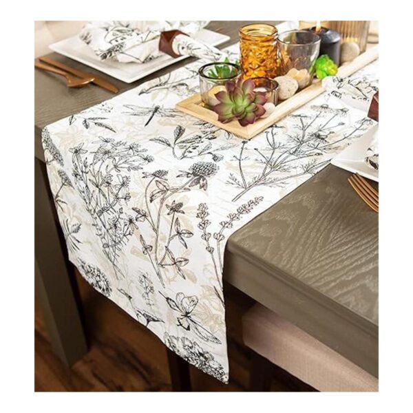 DII Colección de mesa con estampado botánico camino de_4