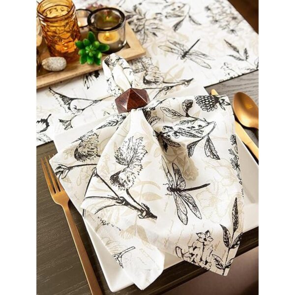DII Colección de mesa con estampado botánico camino de_5