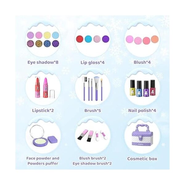 PERRYHOME Kit de maquillaje para niños y niñas 35 piezas_2